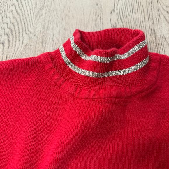 I.B.‎ Diffusion Mockneck Sweater Red Gold Small - Picture 6 of 6